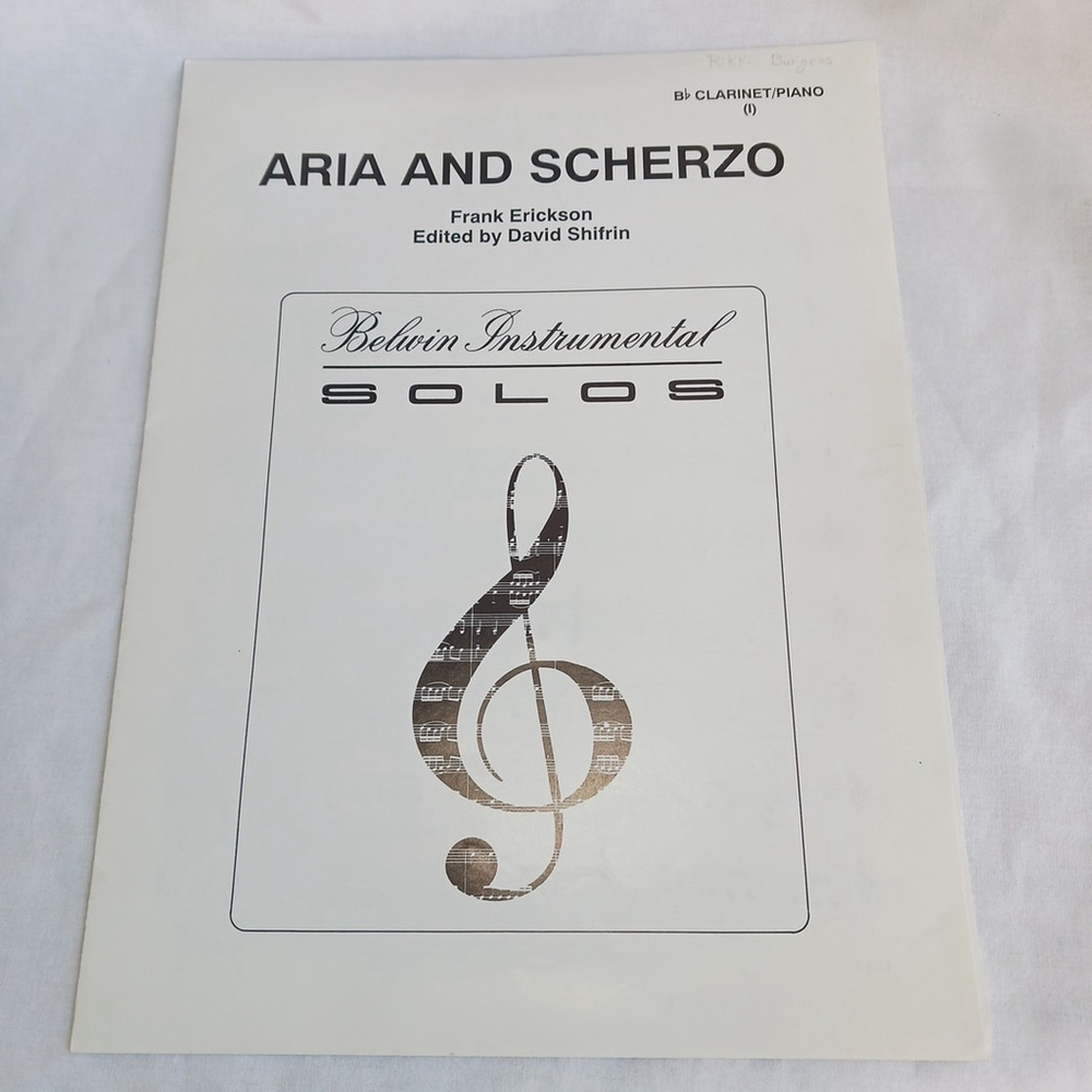 Aria And Scherzo Clarinet Piano Belwin Instrumental Solos